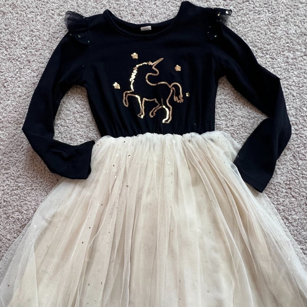 Unicorn Sparkle Dress (Size 6-7Y)